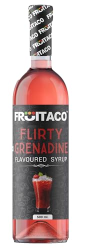 Image of Fruitaco Grenadine Syrup 500ML : Mixer for Mocktails, Cocktails, Drinks, Juices, Beverages, Parties | Non Alcoholic Mix 500ML Bottle