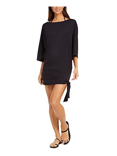 Michael Michael Kors Women's Plus Size Side-Tie Cover-up Dress Black 3X
