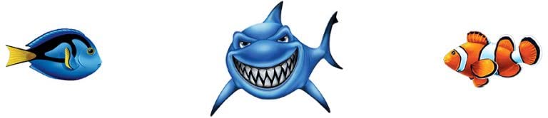 Shark Step Markers Porcelain Swimming Pool Mosaic (6