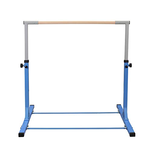 HYD-Parts Gymnastics Junior Training Bar,Adjustable Height Kip Bar Fitness Gymnastics Training Bar, Blue Color Horizontal Kip Bar for Kids (Blue1)