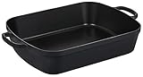 Bandeja asadora rectangular para preparar, hornear, gratinar y servir grandes platos y dulces