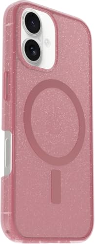 Image of OtterBox iPhone 16 (Only) - Symmetry Series Clear+ Case - Thimbleberry (Pink) - Snaps to MagSafe - Ultra-Sleek - Raised Edges Protect Camera & Screen - Non-Retail Packaging
