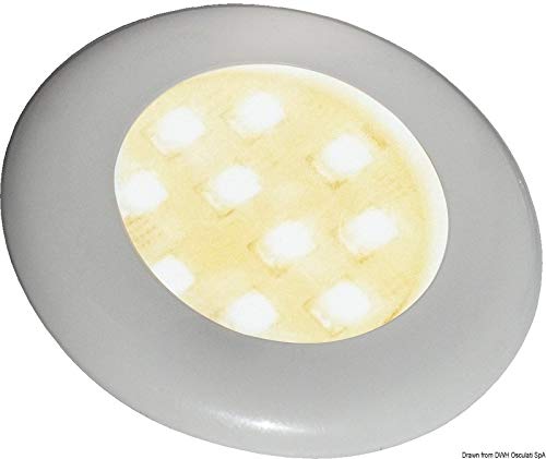 Plafonnier LED Nova 2 Blanc Batsystem pour illuminer le carré de votre voilier