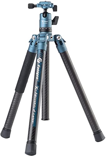 Fotopro X-Aircross 2 Kohlefaser-Stativ, 36,1 cm (14,2 Zoll) Kamerastativ mit Mittelsäule, 5 Abschnitte, leichtes, kleines Stativ mit FPH-42QR Kugelkopf Cover