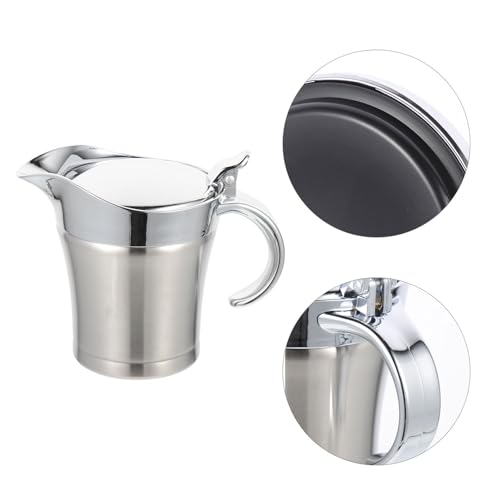 HOMSFOU Panela De Molho De Aço Inoxidável Jarra De Molho De Metal Tigela Isolada Recipiente De Molho