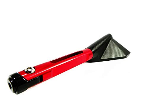 Kit Retrovisor Prisma+Manete Curto+Manopla Esportiva c/Peso Yamaha Fazer 250 Vermelho