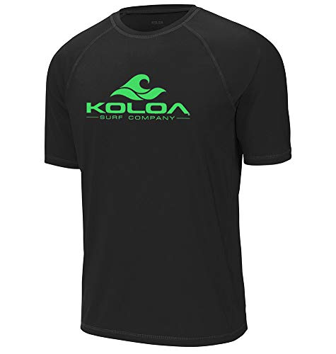 Koloa Surf Mens Classic Wave Logo UPF 50 Rashguard Tees in Sizes XS-4XL