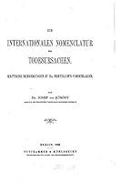 Zur Internationalen Nomenclatur Der Todesursachen 1522854304 Book Cover