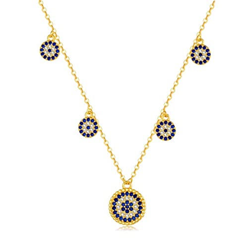 Mauvais œil Lune collier bleu une idée cadeau d'anniversaire idéale pour femme