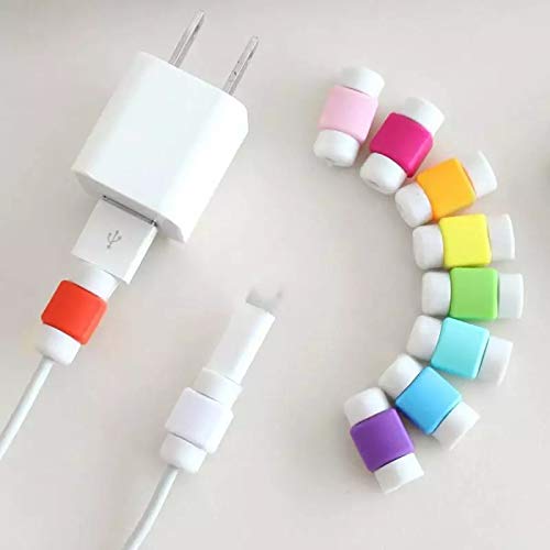 Image of Colorful Cable Protector Compatible with iPhone, iPad & iWatch Chargers | Anti-Break USB Cord Saver | Pack of 30 (Random Color)