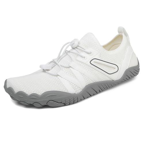 EQFOPJQM Zapatillas de Agua Zapatos Pareja Nattales Playa Secado Rápido Cinco Dedos-blanco-35
