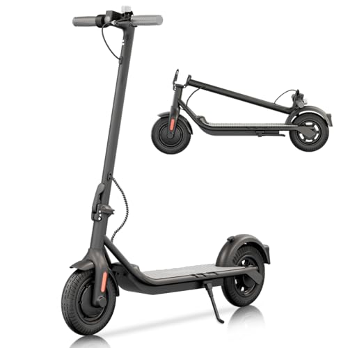 Electric Scooter with 350W Motor up to 19 MPH & 21 Miles Range, Smart APP Control & Cruise Control, Foldable Electric Scooter with Dual Brakes, Escooter for Adults Commuting