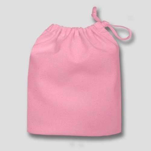 Rose Pink Small 100% Cotton Drawstring Bag 20x24cm - ideal for Gift bags, P.E. Gym, Swim, Toys, Shoes, Storage & More