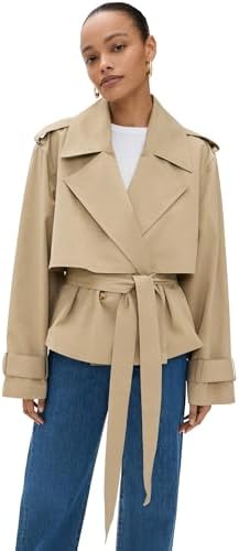 JOE'S JEANS Women's The Liz Cropped Trench Coat