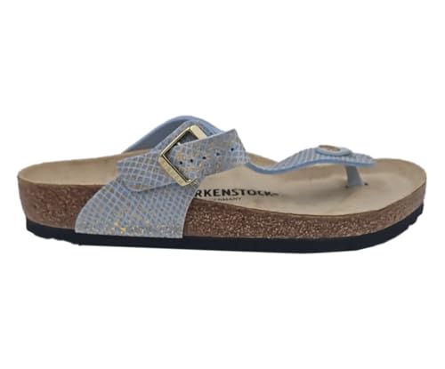 Birkenstock Gizeh Unisex Shoes Size 6, Color: Dusty Blue/Blue
