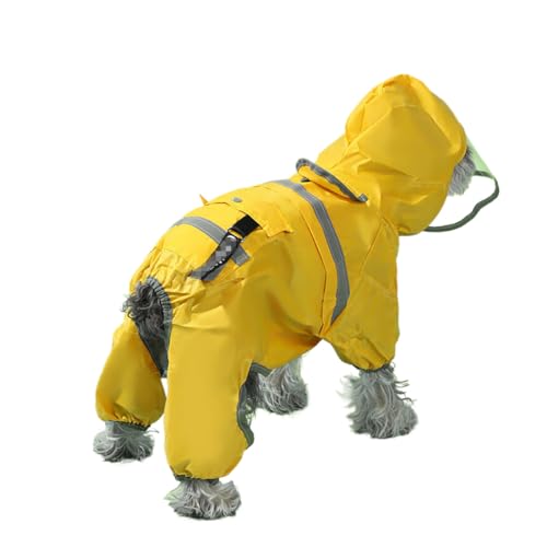 犬用レインコート ペットレインコート カッパ 犬服 防水 防風 防塵 着脱簡単 ペット雨具 耐久性 速乾 快適 ペット用品 犬 服 通気 軽量 散歩用 梅雨対策 小型犬 中型犬 大型犬 柴犬用 ま-イエロー 3XL