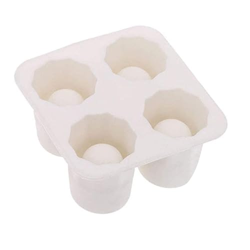 Ice Cube Bandeja reutilizable Cilindro de cilindro moho fácil de usar Molde de hielo multifuncional para bebidas de cóctel haciendo macetas suculentas de flores termo de plástico (Blanco)