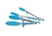 KookNook Premium Silicone Kitchen Tongs with Stand, 2-Pack (12-inch & 9-inch), Light Blue