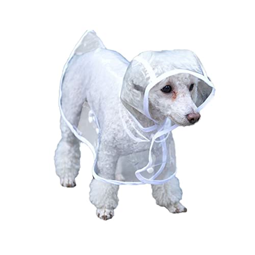 VANZACK 愛犬ポンチョ ペット pet supplies 愛犬レインコート 小型犬用レインコート 白い