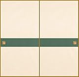 ふすま紙 襖紙 (吉兆(きっちょう)第15集) No.126 (サイズ100×203cm) 「柄・引手中心帯・緑」