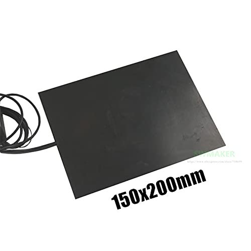 Lysee 3D Printer Parts & Accessories - 150x200mm 3D Printer Silicone Rubber Heater 150x200mm 100W 150200mm Electric Heating Pad/Heat Bed - (Size: Other Power, Color: Orange)