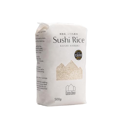 Emma Basic - Koshi Haruki Sushi Rice 500g | Superior Grade | Gluten Free | Vegan | Short Grain