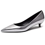 Schicke Low Heels: Absatz misst etwa 1,4 Zoll. Klassische Slip-On Kitten Heel Pumps mit leichten und stabilen Absätzen bieten Ihnen eine bequeme und sanfte Passform, die jeden Schritt stabil und elegant macht.