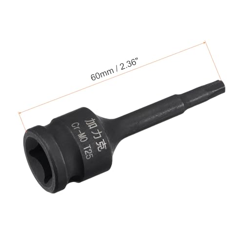 Douille à choc Torx T25 uxcell 3/8 pouce pour clé à chocs
