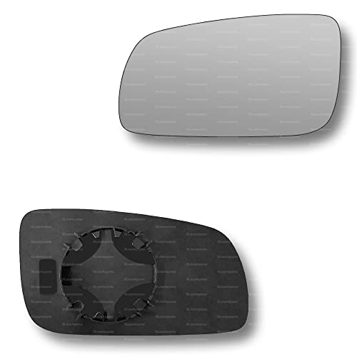 Less4spares Replacement Wing Mirror Glass Left Compatible with Skoda Fabia 1999-2007 CLIP-ON Passnager Near Side N/S Convex