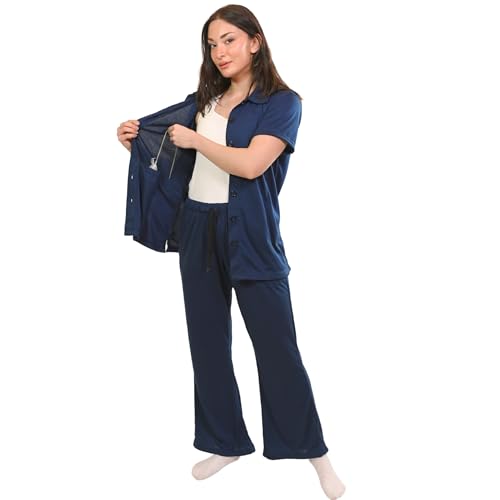 Inspired Comforts Conjunto de pijama pós-cirurgia de recuperação ...