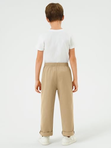 Image of Haloumoning Boys School Uniform Chino Pants Kids Twill Pants 5-14 Years