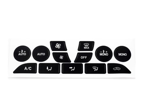 Kit autocollants boutons Focus MK1 MK2 usés réparation radio noir