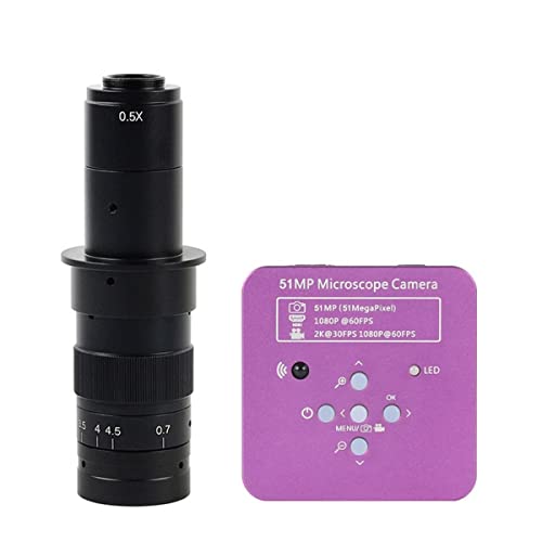 顕微鏡観察 51MP 2K 1080P 60FPS HDMI USB産業用電子デジタルビデオはんだ付け顕微鏡(With 180X Lens)