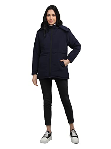 Image of CHKOKKO Women's Winter Quilted Jacket Navy Blue XL