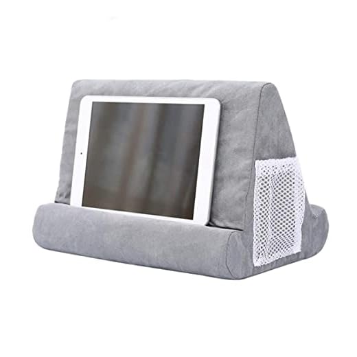 JoinHome Soft Pillow Tablet Pillow Stand for Ipad Stand Mult-Angle Tablet Phone Holder Lap Stand Mobile Phone Holder (Gray)