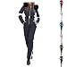 Damen Skianzug Einteiler Wasserdicht Isoliert Schneeanzug Skioverall Warm Winter Ski Overall Mit Pelzkragen Winddicht Reißverschluss Für Outdoor Sport Thermo Skibekleidung Snowboarden Schwarz M