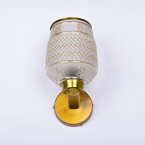 Image of BENE Fern Wooden Indoor Modern Wall Light, E-27 Base Wall Lamp for Home Decor - Living Room, Bedroom, Dining, Hallway, Staircase, 13 cm (Wood, Pack of 2)