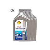 aceite para motos 4 tiempos 15w50 Pack económico de 6 litros Aceite para moto Shell Advance 4T Ultra 15W50 4T, Pack de 6 litros