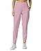 Kcutteyg Womens Joggers with Pockets High Waisted - Soft Lightweight Athletic Workout Pants for Running Gym Fitness Yoga and Casual (Pink Lotus9, Small)