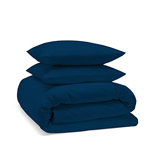 A1 HOME COLLECTIONS Duvet Cover Set, Queen, Navy