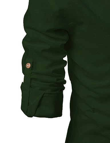 Image of Vida Loca Full Sleeve Mandarin Collor Cotton Casual Slim Fit Shirt for Men's