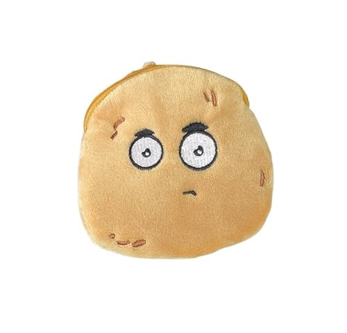 Expression Potato Shape Coin Purse Cartoon Plush Coin Storage Bag Data Cable Portable Earphone Bag(Type C)