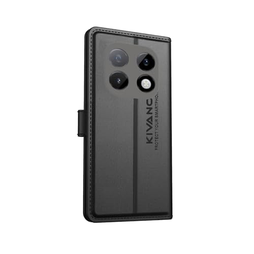 Image of Compatible with Realme Narzo 70 Turbo 5G Flip Cover | Leather Finish | Inside Pockets & Inbuilt Stand | Shockproof Wallet Style Magnetic Closure Back Cover Case