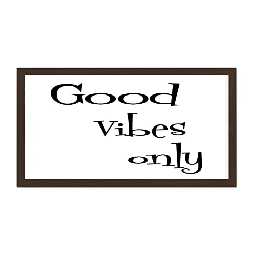 Plaque murale en bois citation inspirante salon 30x56 cm