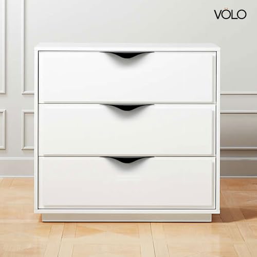 Image of VOLO 6 Inch Aluminium Kitchen Profile Handle - Sleek and Durable Handle for Modern Kitchen Drawers, Cabinets, and Furniture Pulls (128mm) (2, Black)