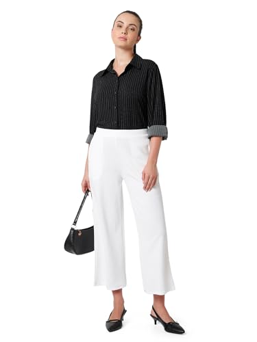 Image of Smarty Pants Women's Cotton Rib Pleated Trouser.