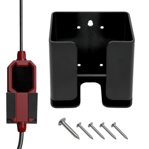 Shurzzesj Ev充電器コントロールボックス、ウォールマウント充電ボックスホルダー、EV充電ケーブルホルダー、電気自動車プラグホルスター、EV充電器ボックスホルダー、電気自動車J1772充電器用コントロールボックスホルダー, POHPMXQDQA75