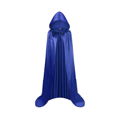 Generisch Cabo de satén para hombre, con cuello alto, gótico, para adultos, azul, 110/s