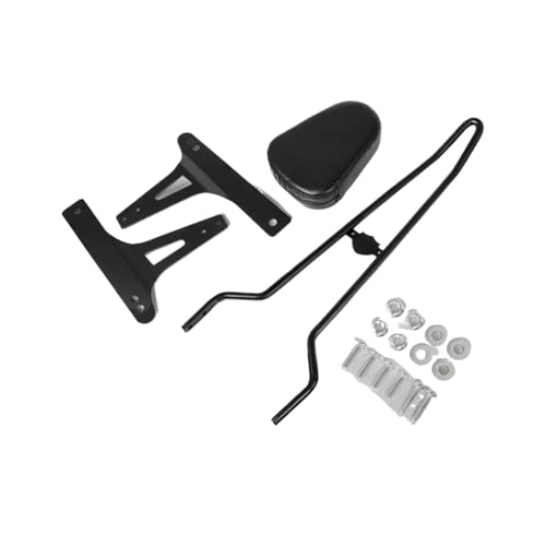 Sissy Bar Moto pour Dyna 2006-2017 : Dossier Passager Arrière Amovible avec Coussin Noir