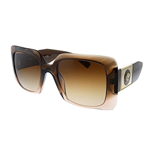Versace VE 4405 533213 Brown Plastic Rectangle Sunglasses Brown Gradient Lens